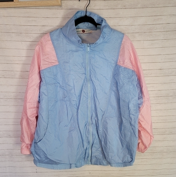 VINTAGE MILANO SPORT COLORBLOCK WINDBREAKER TRACK JACKET SZ LARGE - Picture 1 of 10